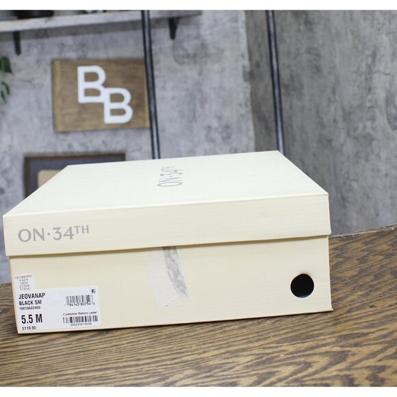 NWT On 34th Womens Jeovana Pearl Chelsea Booties 10019682400 Black Smooth 5.5M - Picture 11 of 12